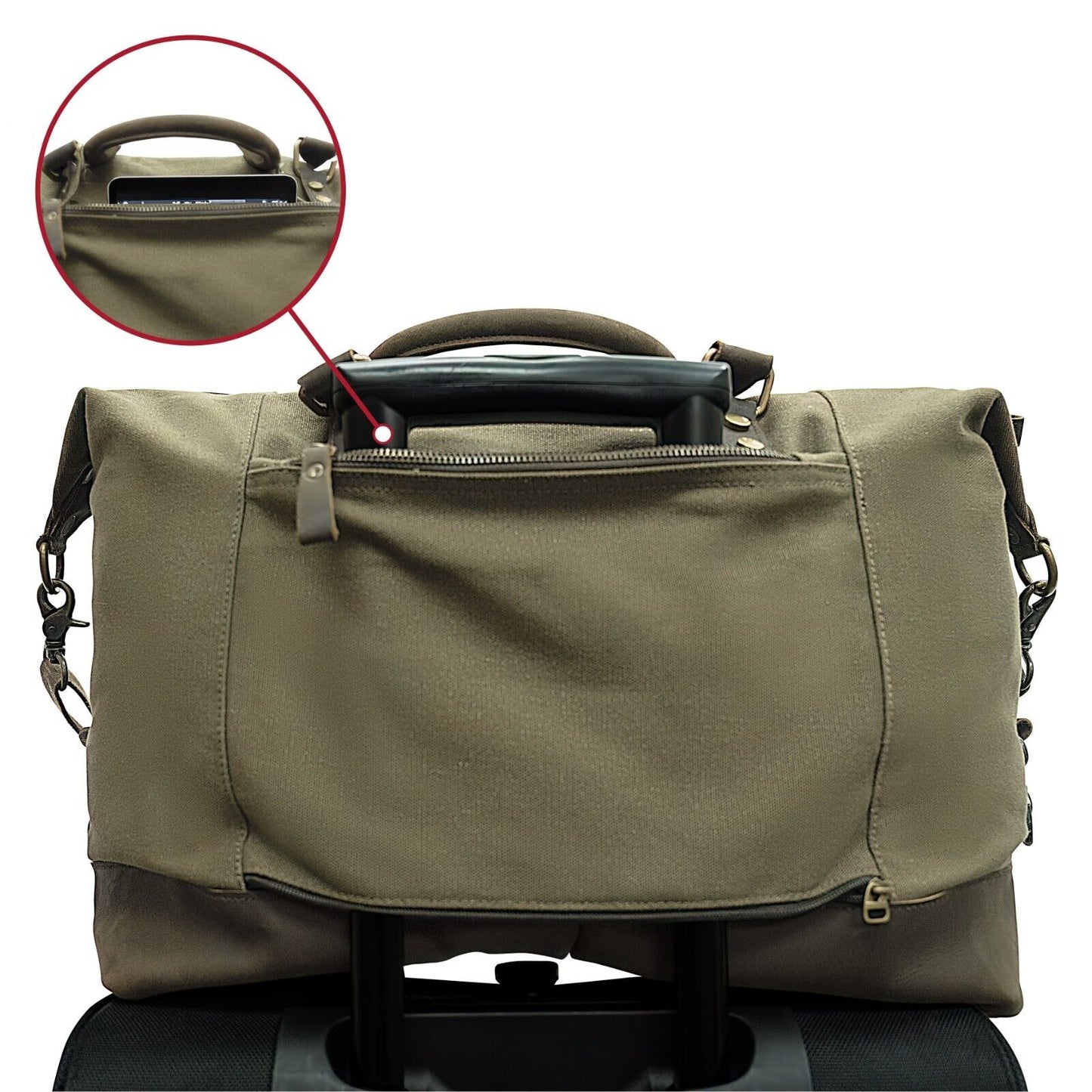 Rothco Carry-On Travel Bag - Olive Drab Canvas Duffle Bag