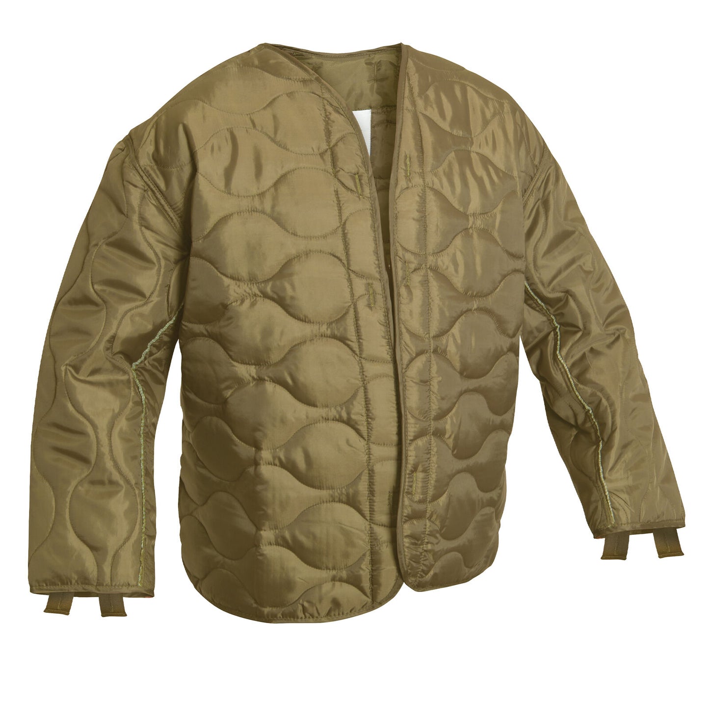 M-65 Field Jacket Liner in Coyote Brown - Insulated Quilted M65 Coat