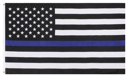The Thin Blue Line Police Support Decorative USA Flag -Rothco 5 Foot Police Flag