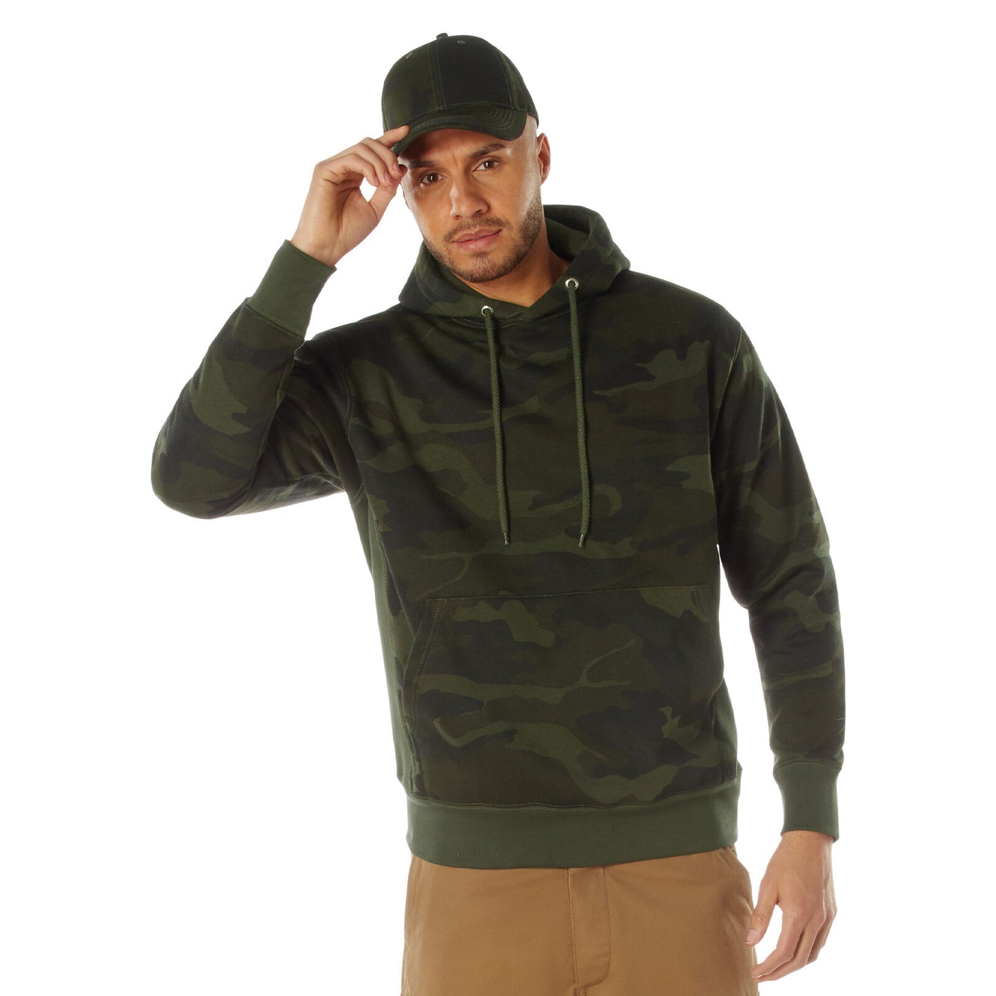 Midnight Woodland Camo Every Day Pullover Hooded Sweatshirt Fashion Hoodie