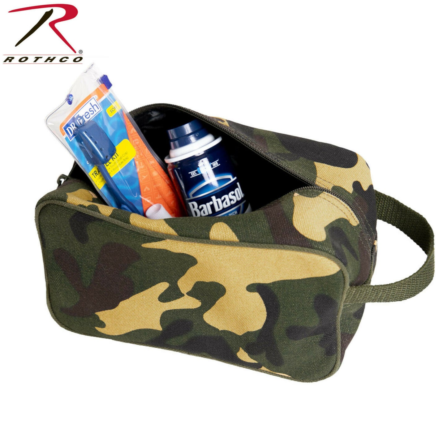 Rothco Heavyweight Canvas Camo Travel Kit - Camouflage Toiletry Travel Bag