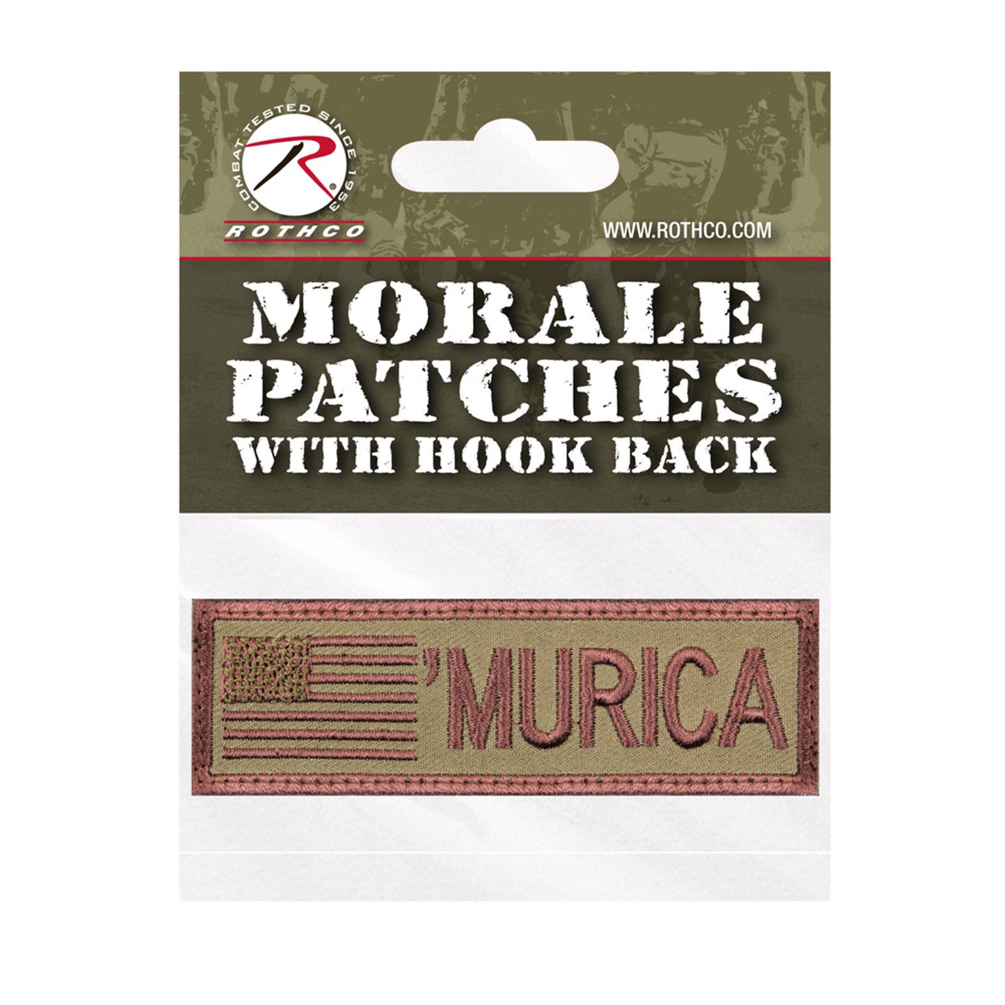 Rothco "Murica" Hook & Loop Flag Patch - Morale Patch (4" x 1-1/8")