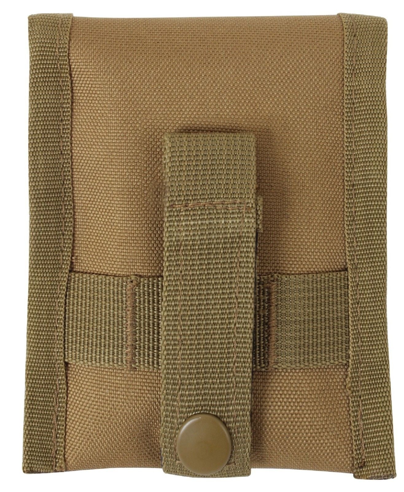Coyote Brown MOLLE Compatible Compass Pouch 4.5"x5" Snap Closure Tactical Pouch