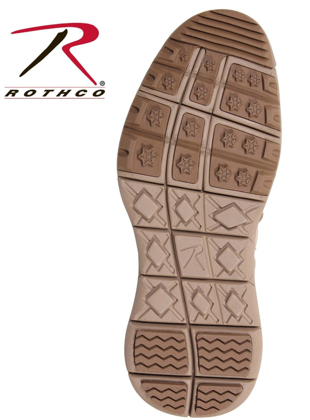 Lightweight V-Max Tactical Boots - Rothco Desert Tan 8.5" Field Duty Work Boot