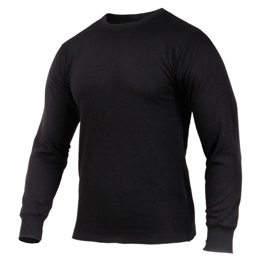 Men's Midweight Black Thermal Top - Rothco Thermal Knit Poly/Cotton Undershirt