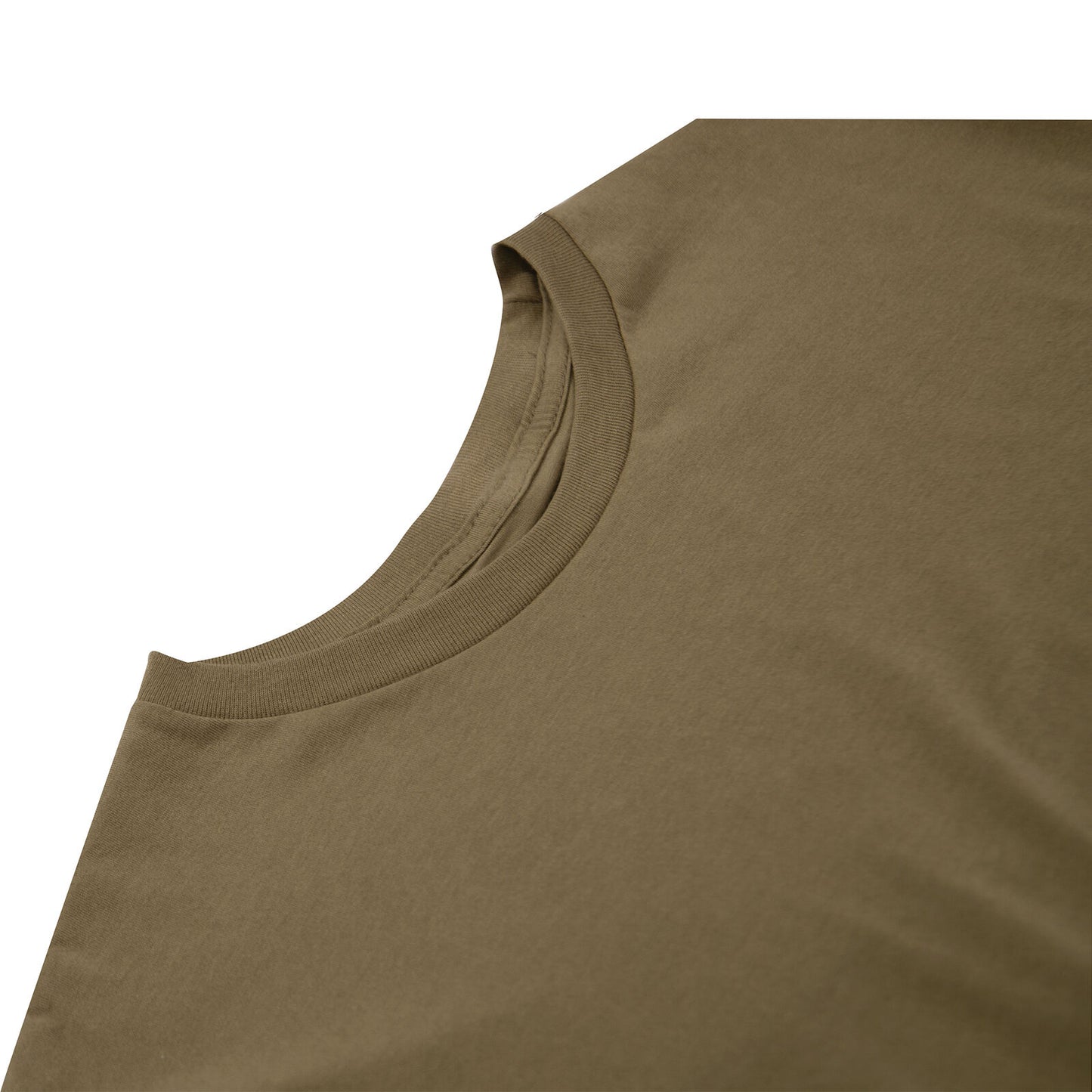 Men's Athletic Fit Solid Color T-Shirt in Brown - Rothco Poly/Cotton Undershirt