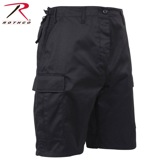 Men's Black Cargo BDU Shorts - Rothco Zipper Fly BDU Tactical Shorts