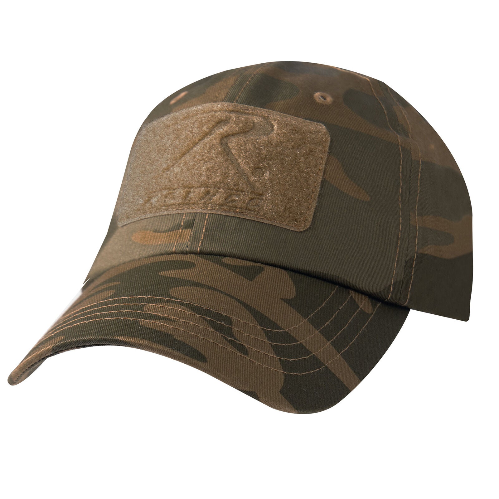 Rapid Dominance Woodland Camo Tactical Operator Baseball Cap | 100% Cotton, Adjustable Strap, Men's Military Patch Hat