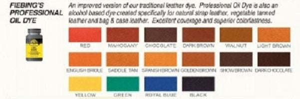 Fiebing's Professional Oil Leather Dye - Variety Of Colors - 4 oz