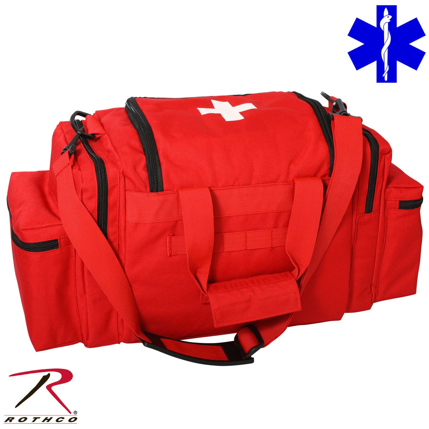 Deluxe Red EMT/EMS Bag With Supplies - Rothco EMT Trauma Kit