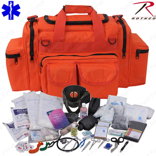 Deluxe Orange EMT/EMS Bag With Supplies - Rothco EMT Kit