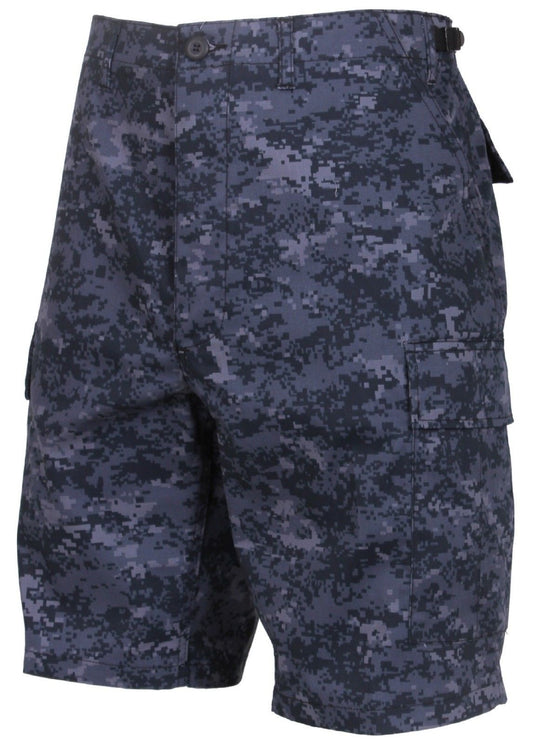 Rothco Mens Midnight Blue Digital Camo BDU Cargo Uniform Shorts