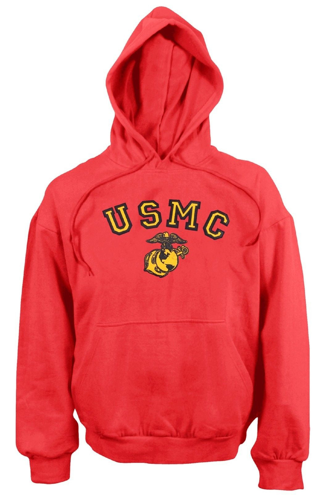Men's Red USMC Globe and Anchor Hooded Sweatshirt Rothco U.S. Marines Hoodie NWT