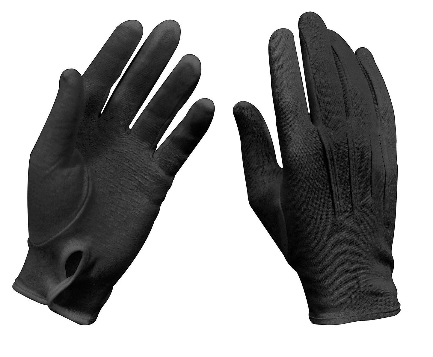 100% Cotton Black Parade Marching Band Gloves Tuxedo Waiter Formal Wear