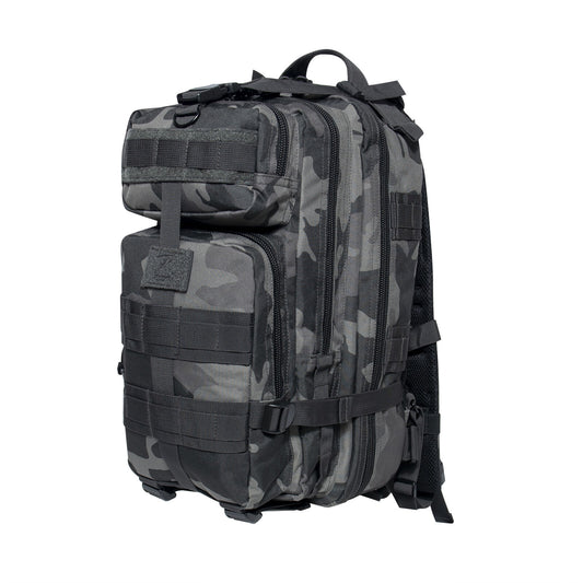 Black Camo Medium Transport Pack - Tactical MOLLE Backpack