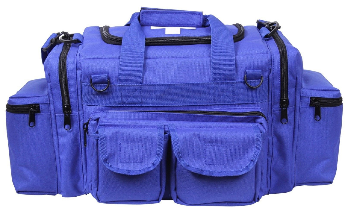Blue EMT Field Bag w/ Cross - Rothco 22" 6-Pocket Medic Emergency Shoulder Bag