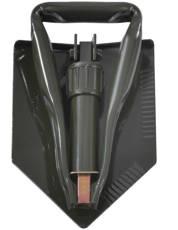 Olive Drab Tri-Fold Folding Shovel For Camping & Hiking - 9"