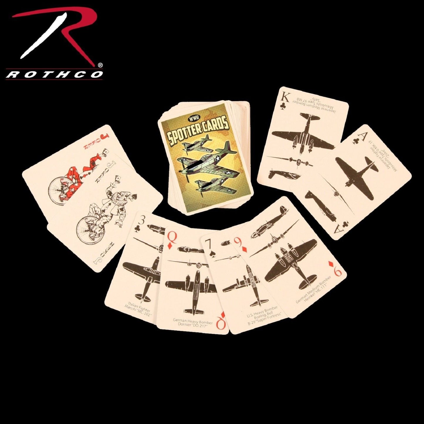 Rothco WWII Spotter Playing Cards ''CE'' - WWII Airplanes 52 Card Deck