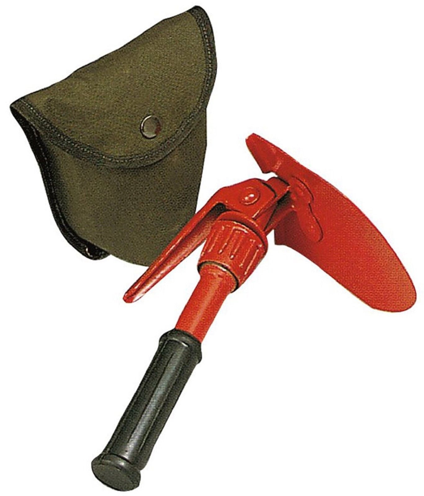 Rothco Orange Mini Pick and Shovel With Carry Case - 10" Compact Outdoor Tool