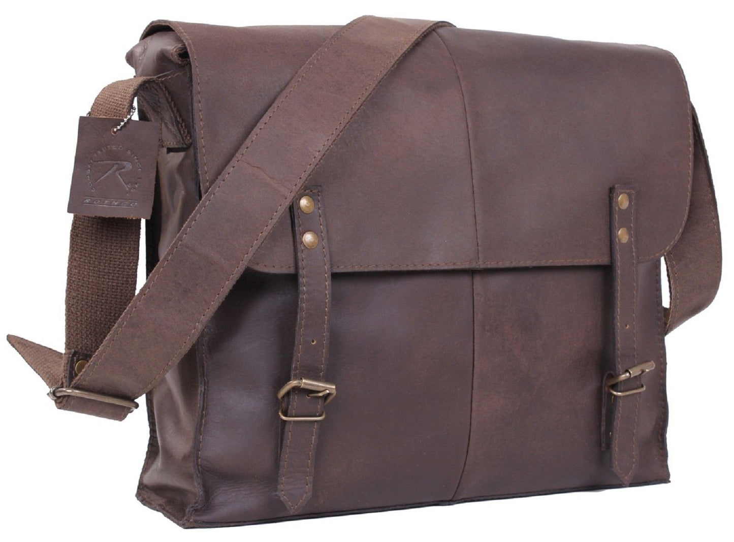 Rothco Durable & Stylish Classic Brown Leather Shoulder Bag