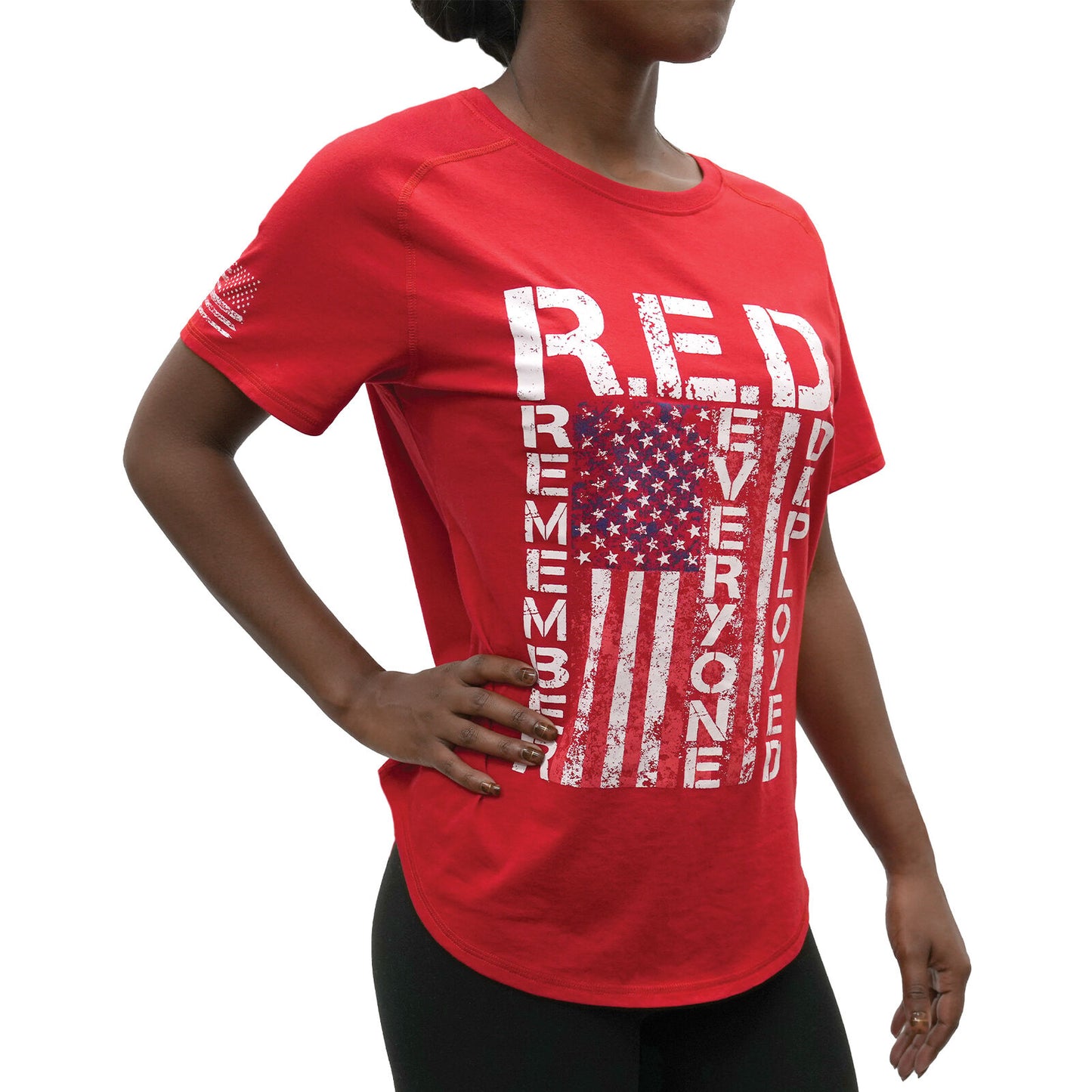 Rothco Women's R.E.D. (Remember Everyone Deployed) T-Shirt - Short Sleeve Raglan