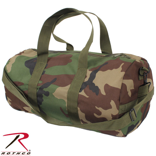 Rothco 19" Camo Shoulder Bag - 19" x 9" Heavyweight 600D Woodland Duffle Bag
