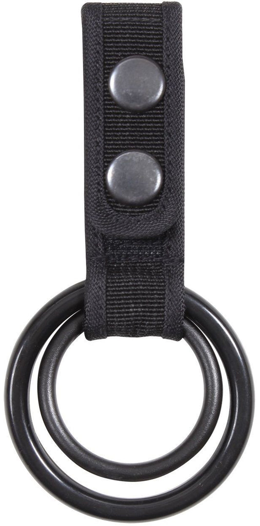 Two Ring Stick or Flashlight Holder - Fits Duty Belts Up To 2.25 Inches Wide