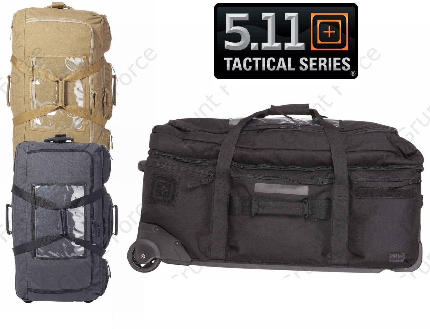 5.11 Black Mission Ready 2.0 Rolling & Stand Up Frame Tactical Travel Bag Pack