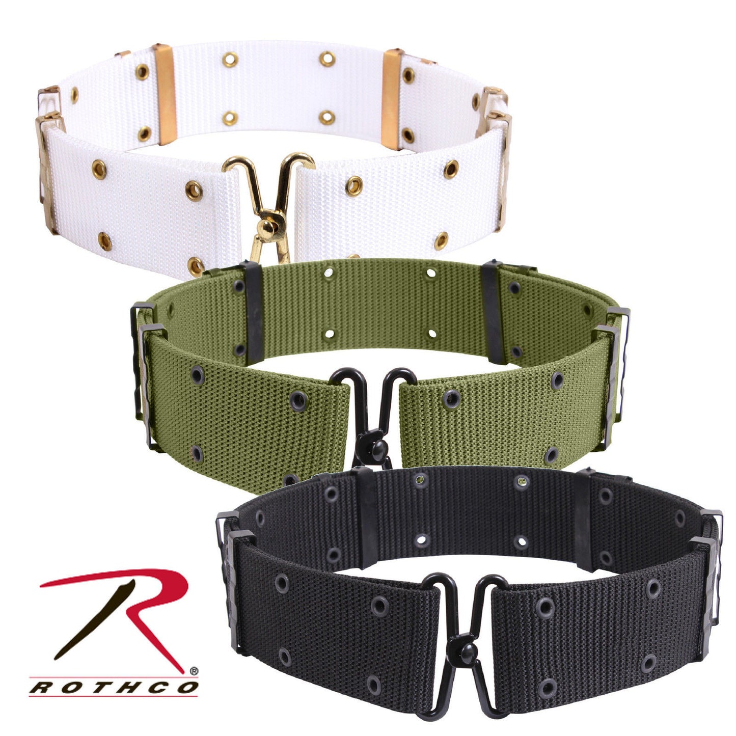 G.I. Style Belt with Metal Buckles