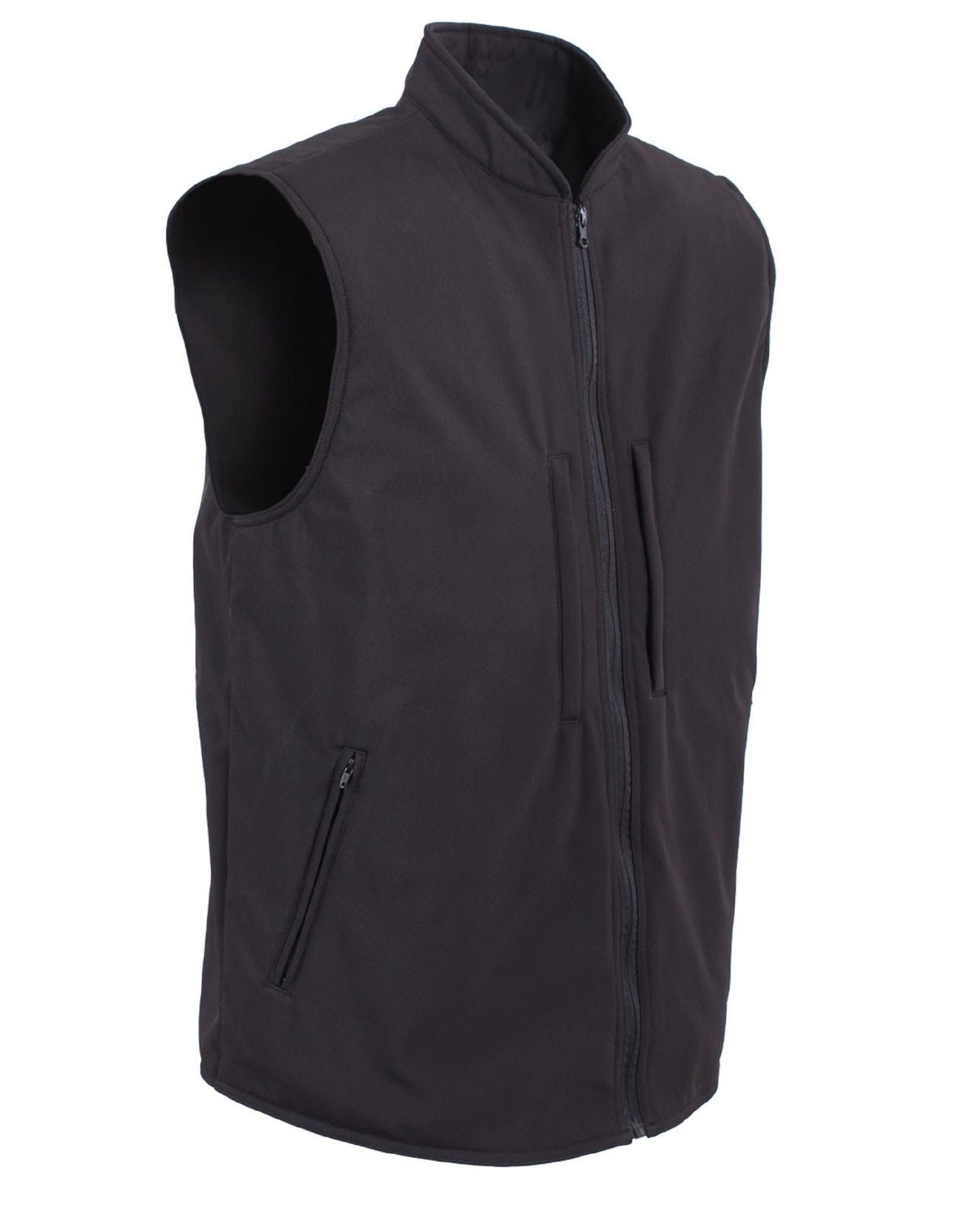 Men's Black Concealed Carry Waterproof Soft Shell Vest