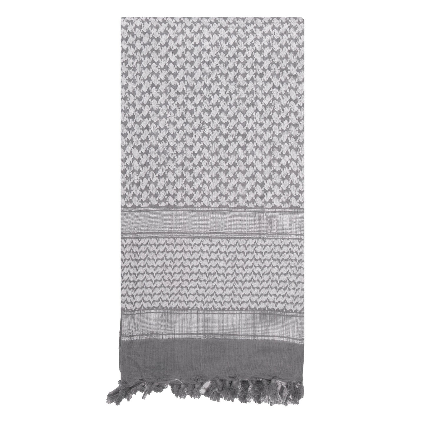 Grey/White Shemagh Tactical Desert Keffiyeh Scarf 42"x42" Head & Neck Wrap