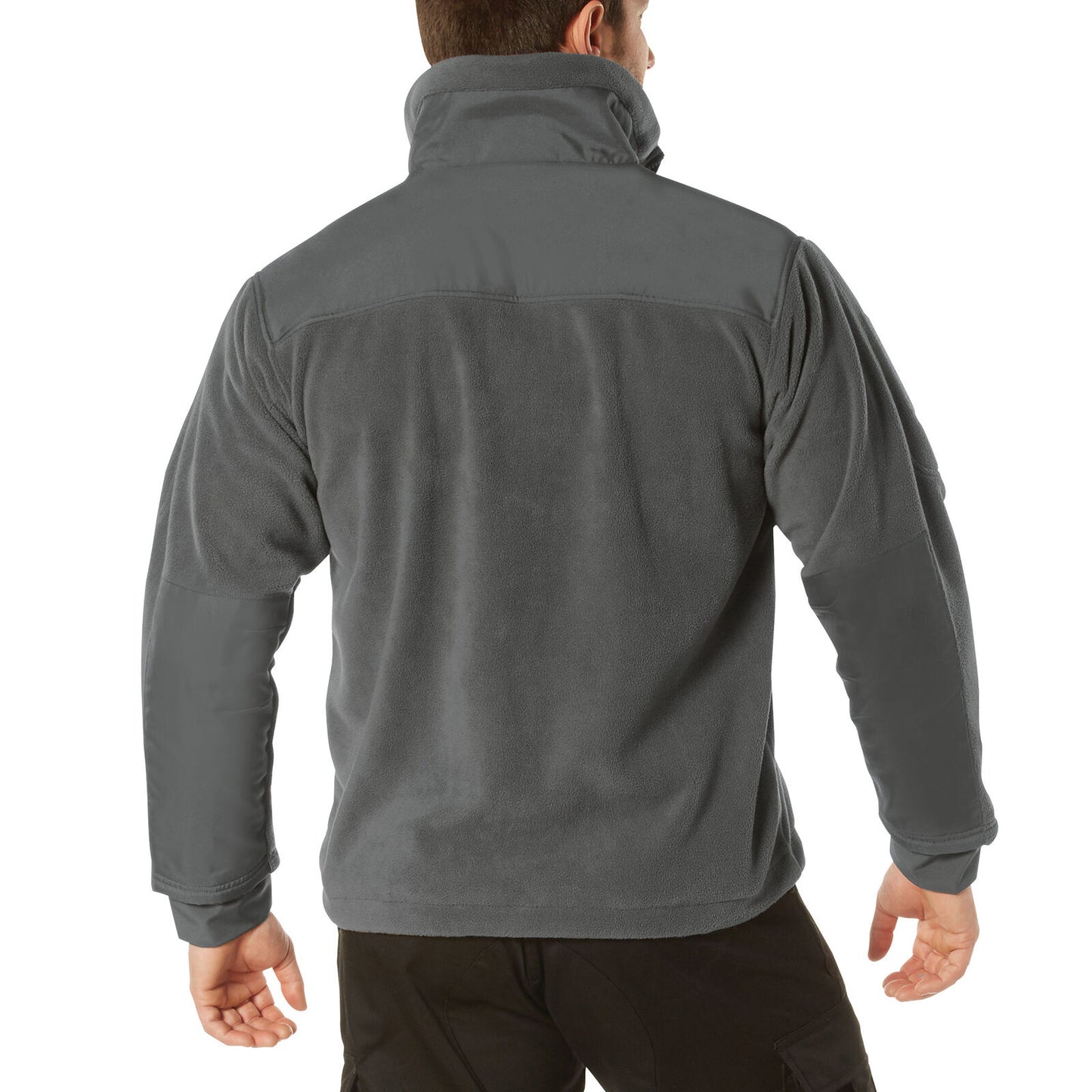 Men's Charcoal Grey Spec Ops Tactical Fleece Jacket With Thermal Insulation