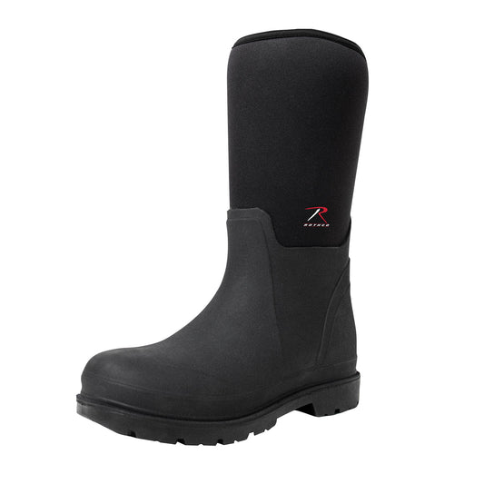 Men's 14.5 Inch Waterproof Rubber Boots In Black
