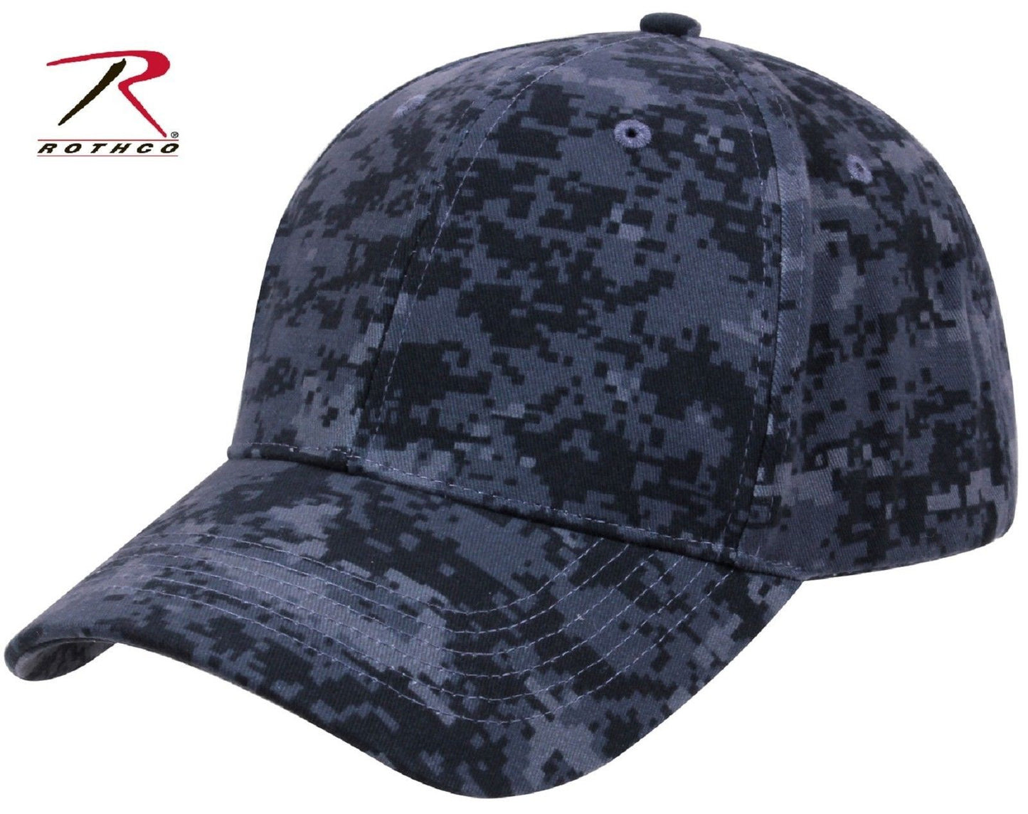 Supreme Low Profile Adjustable Midnight Blue Digital Camouflage Baseball Cap Hat