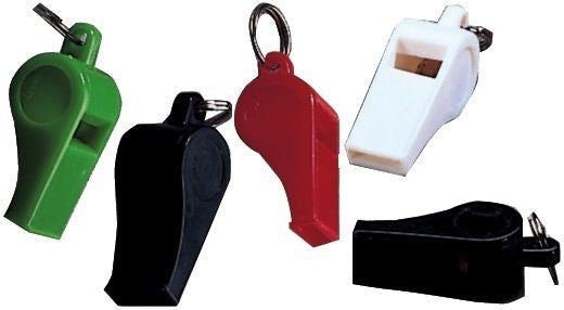 Plastic Whistle 12 Pack In Assorted Colors - Great For Coaches, Referees, & More