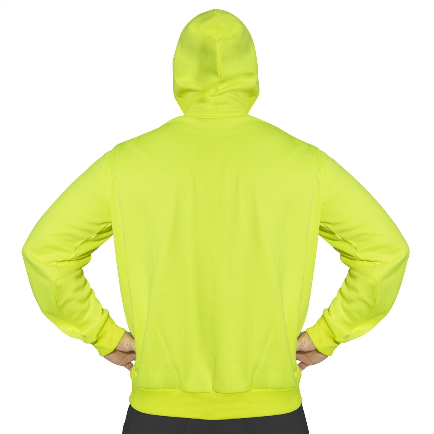 Mens Safety Green High-Vis Performance Hoodie Pullover Sweatshirt