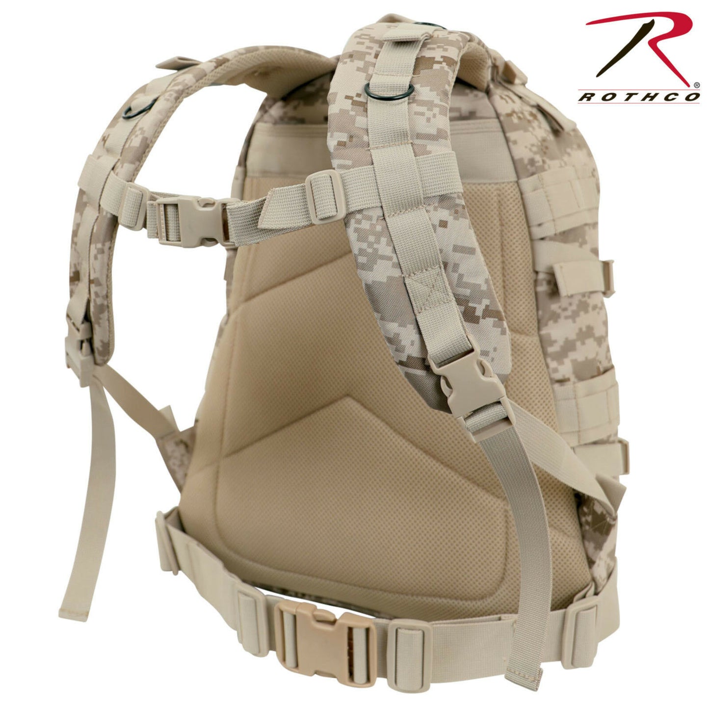 Rothco Desert Digital Large Transport Pack, MOLLE & Hydration Bladder Compatible