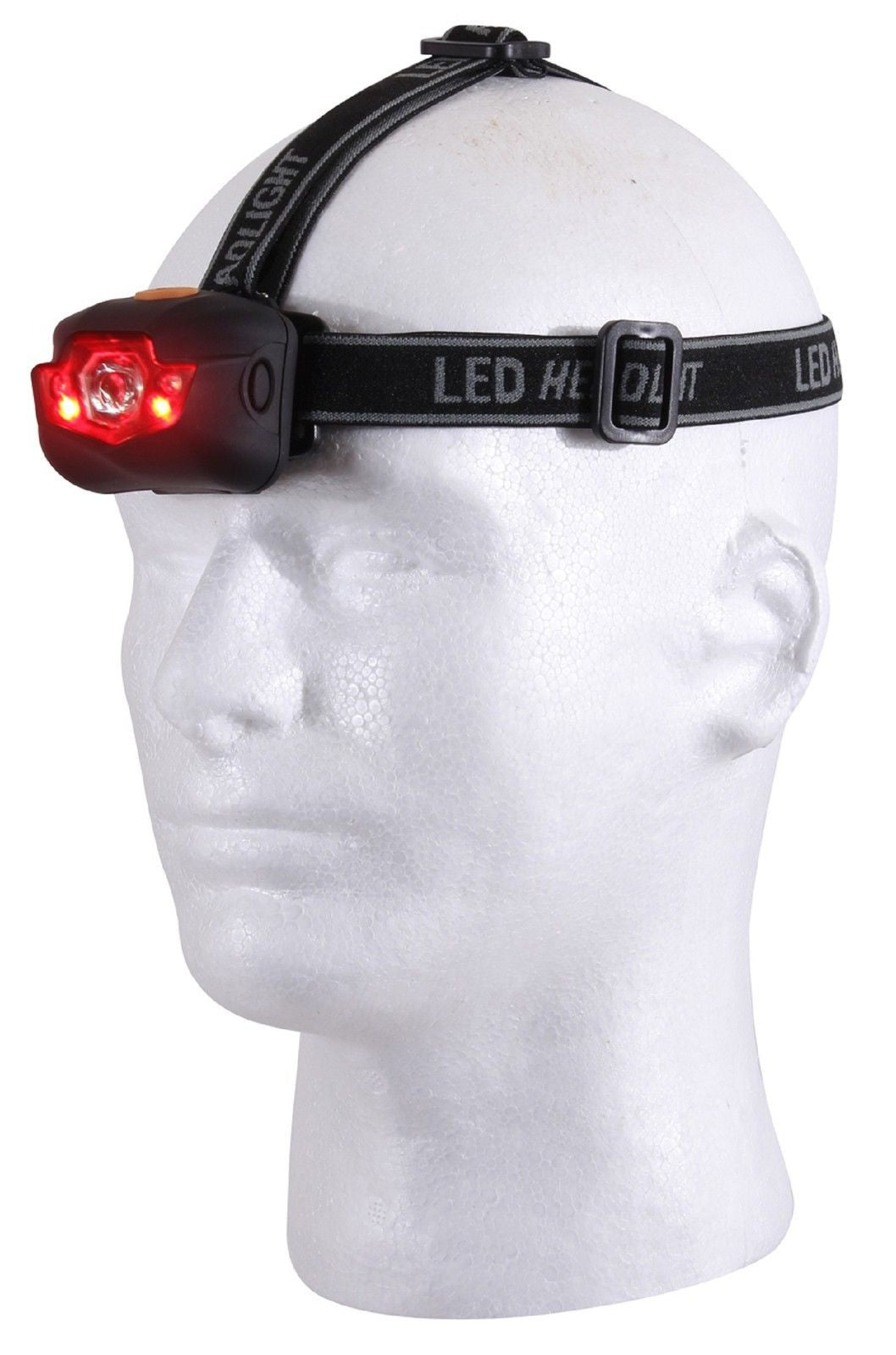 Rothco Adjustable 3-Stage LED Headlamp With Red Light Option & Padded Back 236