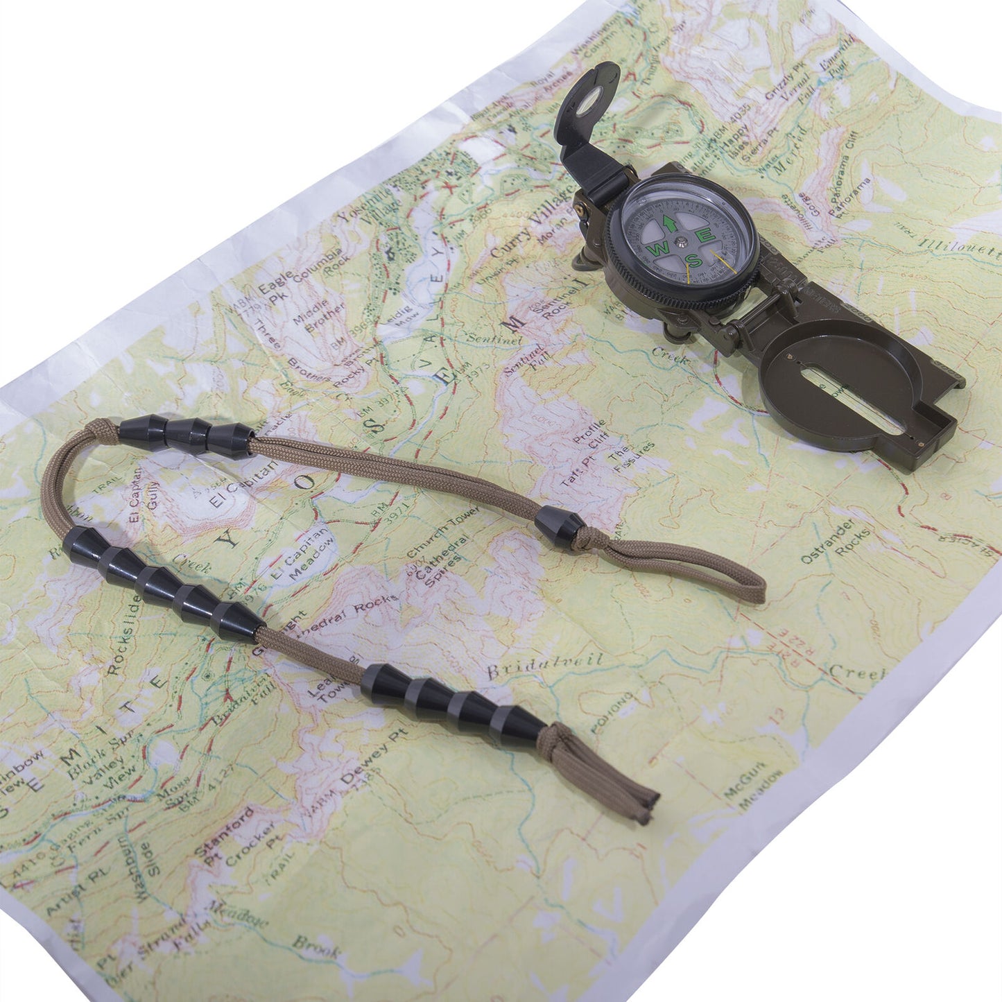 Coyote Tactical Paracord Pace Counting Beads Bracelet for Navigation Army Ranger