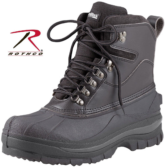 Black Extreme Cold Weather Hiking Boots - Rothco 8" Waterproof Winter Boots 5659