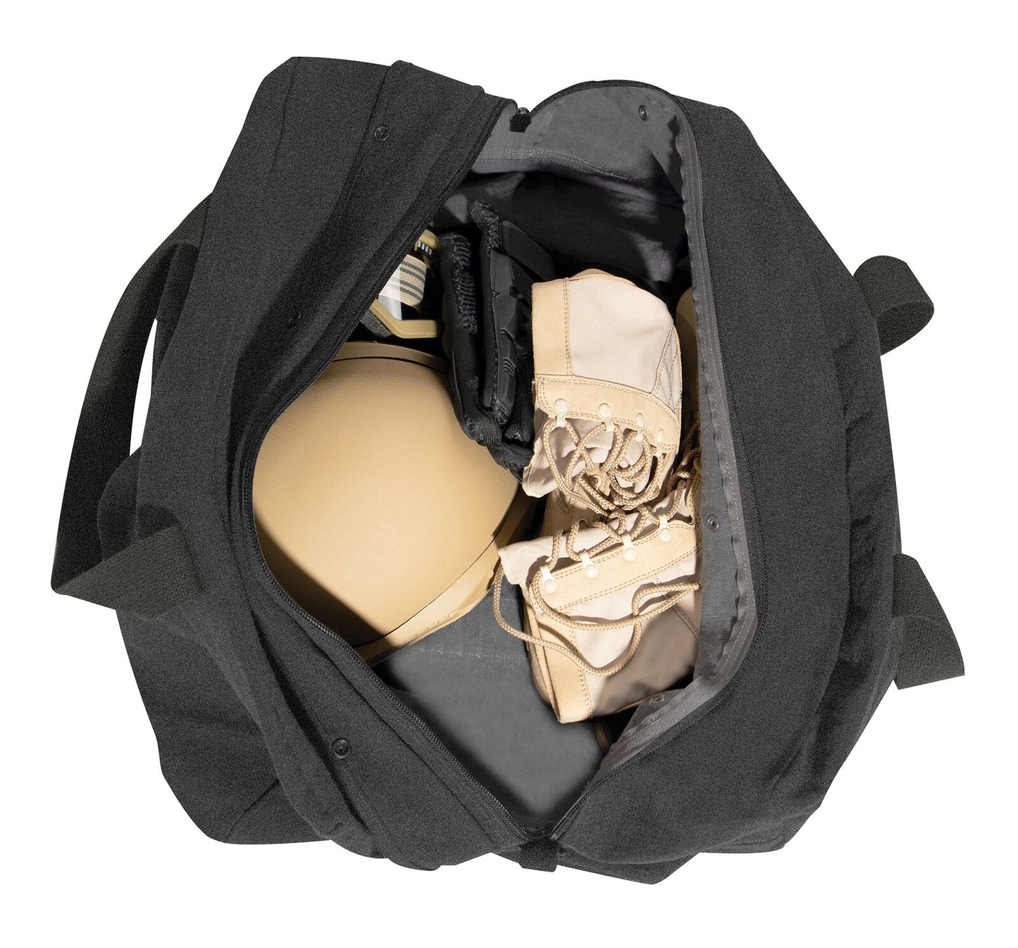 Charcoal Grey Canvas Parachute Cargo Bag 24x15x13