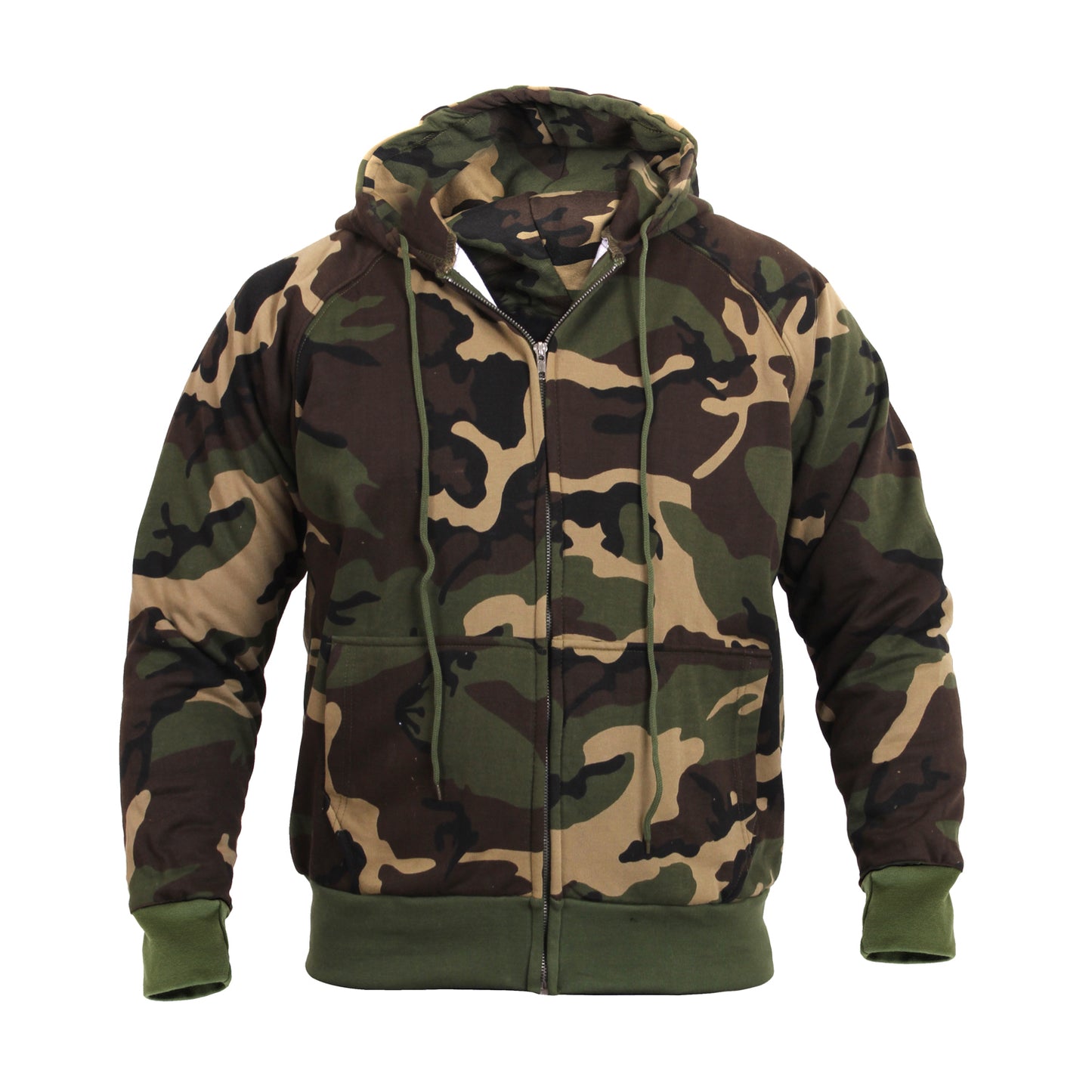 Thermal Lined Zipper Hoodie Hooded Sweatshirt