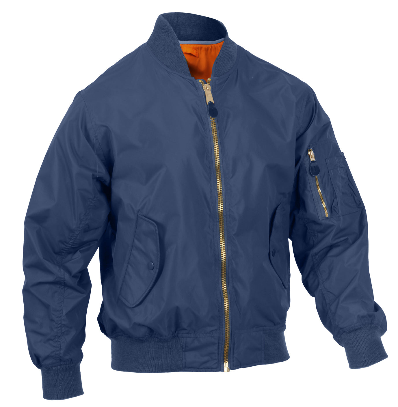 Lightweight MA-1 Flight Jacket - Rothco Navy Blue Spring Weight Bomber Jacket