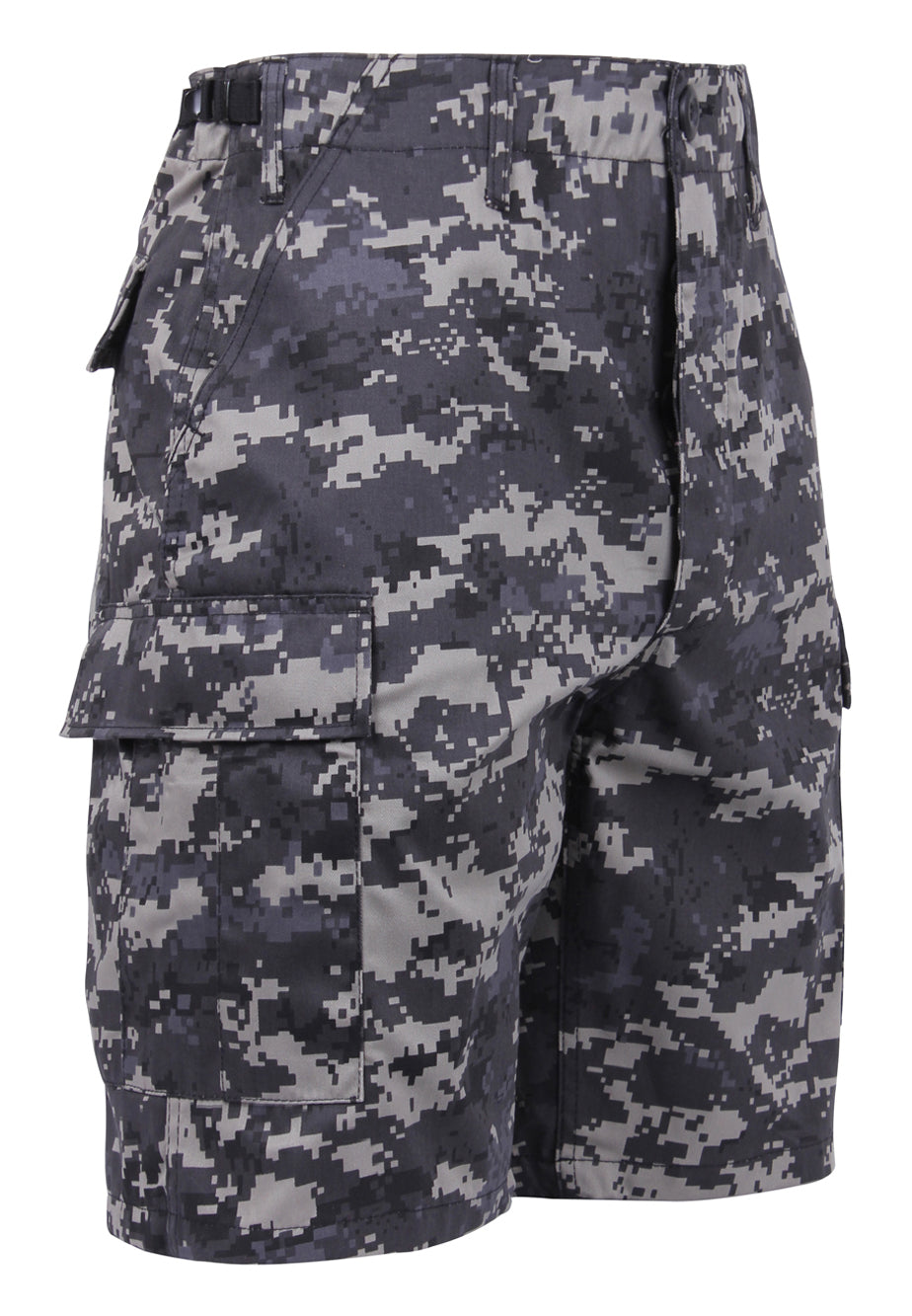 Mens Subdued Urban Digital BDU Shorts - Rothco Camouflage Cargo Uniform Shorts