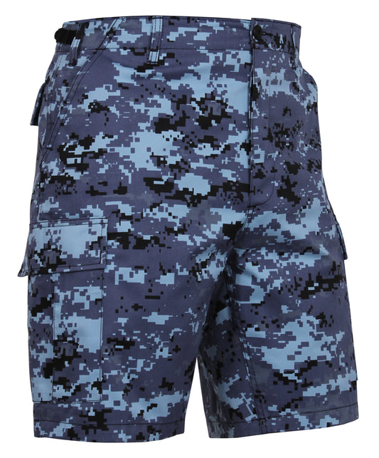 Men's Sky Blue Digital Camo BDU Shorts - Rothco Digital Camo  Shorts