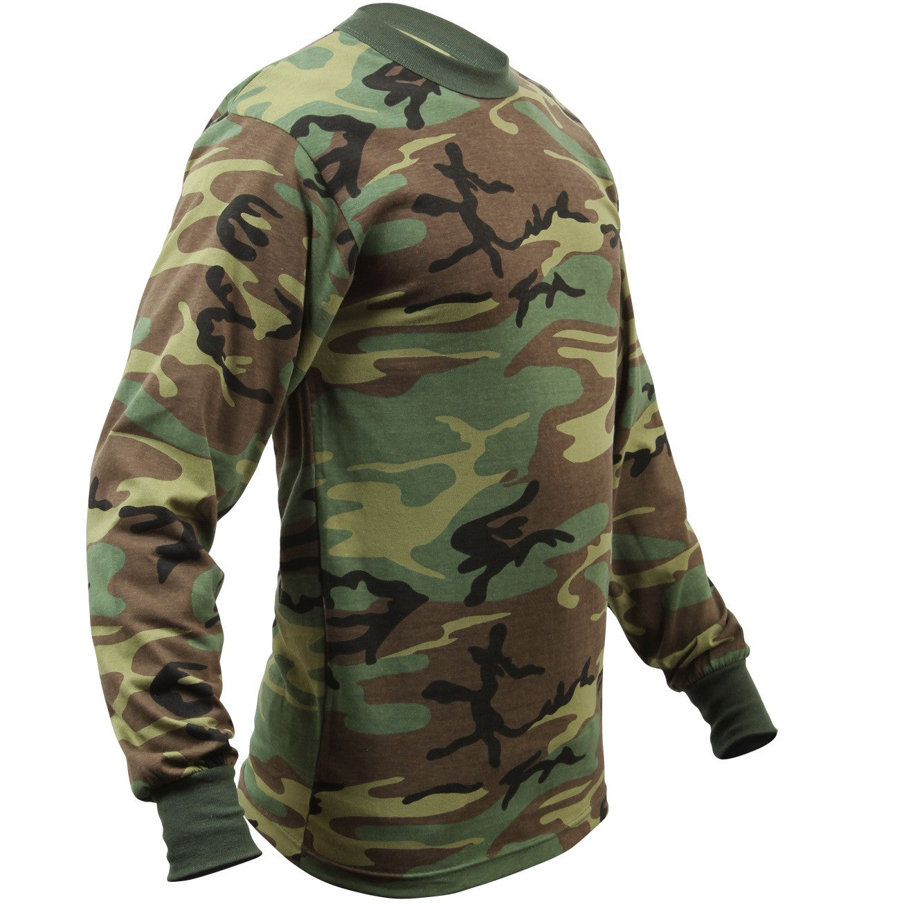 Rothco Woodland Camo Camouflage Long Sleeve T-Shirt