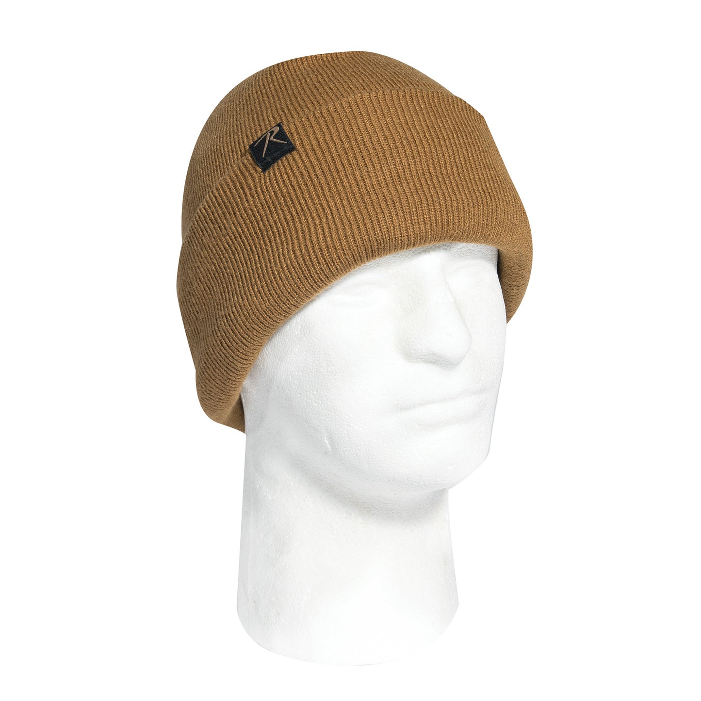 Deluxe Fine Knit Sherpa-Lined Winter Watch Cap in Black or Coyote Brown