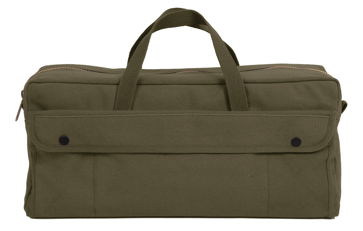 Olive Drab Green Jumbo Canvas Tool Bag w/ Brass Zipper - Rothco 18" Utility Bags