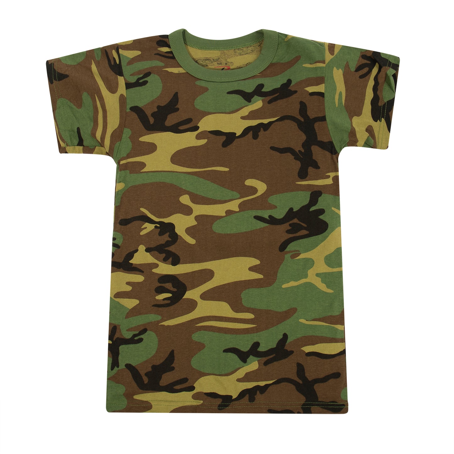 Rothco Kids Woodland Camo Heavyweight T-Shirt - Double Needle Stitched Kids Tee