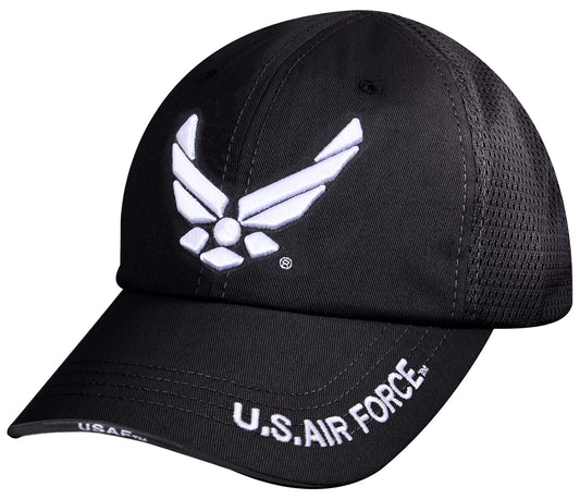 Mesh Back Tactical US Air Force Wing Cap - 6 Panel Low-Mid Profile Strapback Hat